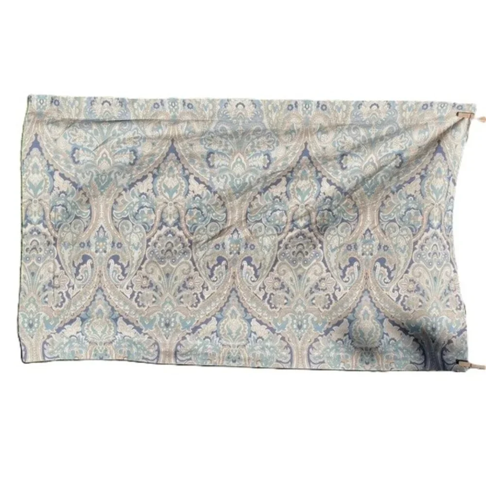 POTTERY BARN Paisley Rosalie Blue Cream Tan Pillow Sham Case Size King